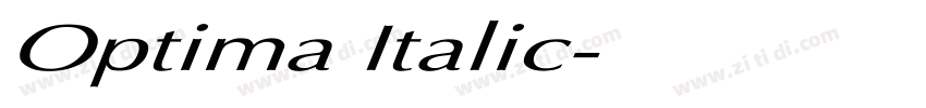 Optima Italic字体转换